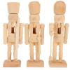 Toyvian 3pcs Wooden Nutcracker Soldier Puppet Christmas Ornaments, Unfinished Nutcracker Set for Kids Play and Holiday Decor view 1