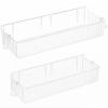 Tressify Transparent Acrylic Bathroom Shelves - 2 Pcs Easy No Drill, Wall-Mounted Cosmetic Organizers With Hooks view 1