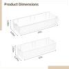 Tressify Transparent Acrylic Bathroom Shelves - 2 Pcs Easy No Drill, Wall-Mounted Cosmetic Organizers With Hooks view 2