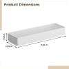 Tressify Plastic Drawer Organizers, 4 Large Trays, White Stackable Storage, For Desk, Bathroom, Office, Kitchen view 2