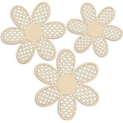 Tressify Bohemian Wooden Daisy Wall Art Set Of 3, Distressed Floral Hanging Decor, Perfect For Bedroom, Office, And Living Room
