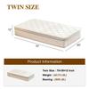 Clyrava 12 Inch Twin Size Hybrid Mattress, Memory Foam Mattress in a Box with Memory Foam and Pocket Springs for Pressure Relief, Zoned Support, Medium Firm (Twin) view 2