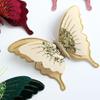 1pc 3D Glitter Christmas Butterfly Ornaments with Clip,Hanging Butterfly for Christmas Tree Decoration(Wine Red) view 2
