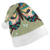 FodPand Ancient Butterfly Santa Hat Christmas Hats Comfort Plush Xmas Holiday Hat for Adults New Year Festive Party Headwear view 1