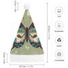 FodPand Ancient Butterfly Santa Hat Christmas Hats Comfort Plush Xmas Holiday Hat for Adults New Year Festive Party Headwear view 2