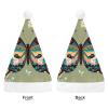 FodPand Ancient Butterfly Santa Hat Christmas Hats Comfort Plush Xmas Holiday Hat for Adults New Year Festive Party Headwear view 3