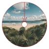 Christmas Tree Skirt Ornaments 30"x30" Xmas Tree Skirt with Stitched Edges Winter Holiday Beach Plantscape Tree Mat Base Cover for New Year Party Decor Home Indoor Outdoor Decorations view 1
