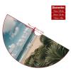 Christmas Tree Skirt Ornaments 30"x30" Xmas Tree Skirt with Stitched Edges Winter Holiday Beach Plantscape Tree Mat Base Cover for New Year Party Decor Home Indoor Outdoor Decorations view 2