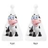 FodPand Cartoon Milk Cow Santa Hat Christmas Hats Comfort Plush Xmas Holiday Hat for Adults New Year Festive Party Headwear view 3