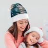 FodPand Ocean Waves Santa Hat Christmas Hats Comfort Plush Xmas Holiday Hat for Adults New Year Festive Party Headwear view 4