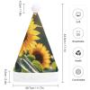 FodPand Bee & Sunflowers Santa Hat Christmas Hats Comfort Plush Xmas Holiday Hat for Adults New Year Festive Party Headwear view 2