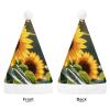 FodPand Bee & Sunflowers Santa Hat Christmas Hats Comfort Plush Xmas Holiday Hat for Adults New Year Festive Party Headwear view 3