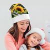 FodPand Bee & Sunflowers Santa Hat Christmas Hats Comfort Plush Xmas Holiday Hat for Adults New Year Festive Party Headwear view 4
