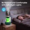 Treayes Elegant Cool Mist Humidifier for Bedroom - Large Water Tank, Smart Display, 7-Color Lights, 3 Levels, Ultrasonic Fog Ideal for Baby, Plants & Office (Green)(2pcs Green) view 3
