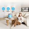 Treayes Elegant Cool Mist Humidifier for Bedroom - Large Water Tank, Smart Display, 7-Color Lights, 3 Levels, Ultrasonic Fog Ideal for Baby, Plants & Office (Green)(2pcs Green) view 4