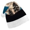 FodPand Pine Moon Santa Hat Christmas Hats Comfort Plush Xmas Holiday Hat for Adults New Year Festive Party Headwear view 1