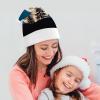 FodPand Pine Moon Santa Hat Christmas Hats Comfort Plush Xmas Holiday Hat for Adults New Year Festive Party Headwear view 4