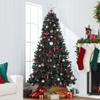 Best Choice Products Artificial Christmas Tree, 9ft Premium Pre-Lit Realistic Spruce Holiday Dcor w/Dense Branches, Metal Base - Black Spruce view 4