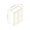 HCIOAN Solid Wood Double Door Wall Cabinet, Customizable Glass Door Wall-Mounted Storage for Kitchen, Bathroom, Living Room Office Glass Insert Not Included (SK-Charcoal Black, 36" W x 12" D x 30" H) view 3
