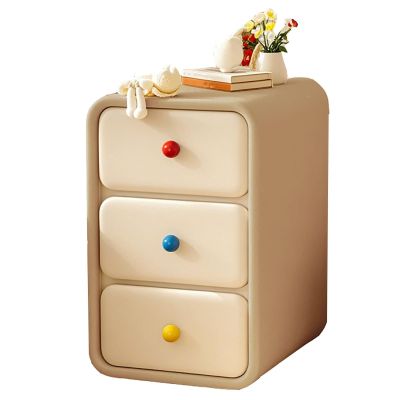 3-Drawer Modern Wood Nightstand Pet-Friendly Narrow Storage End Table for Living Room & Office Long-Lasting(Natural,30cm)