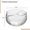 2 Pcs Matcha Bowl with Spout, Glass Chawan Matcha Bowl, Hammered Texture, Safe for Microwave and Dishwasher, for Matcha Lovers and Tea Ceremonies view 4