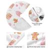 EFEWOI Christmas Tree Skirt 35 Inch, Pastel Pink Gingerbread House Candy Xmas Tree Skirts Round Tree Mat for Indoor Outdoor Holiday Party Home Decorations view 2