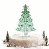 Glass Christmas Tree,Glass Tabletop Christmas Ornaments,Mini Artificial Tree for Desktop, Table Ornaments for Xmas and Year Celebration (A) view 1