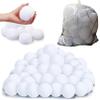 dPois Christmas Realistic Looking Fake Snowballs Soft Artificial Snow Ball Set for Creating A Winter Wonderland 60pcs Mesh Bag One Size view 1