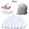dPois Christmas Realistic Looking Fake Snowballs Soft Artificial Snow Ball Set for Creating A Winter Wonderland 60pcs Mesh Bag One Size view 2