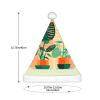 ChenGua Green Turtleback Print Christmas Santa Hat for Adults, Unisex Plush Party Xmas Hats, for Holiday New Year Headwear view 3