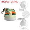 ChenGua Green Turtleback Print Christmas Santa Hat for Adults, Unisex Plush Party Xmas Hats, for Holiday New Year Headwear view 4