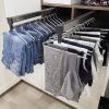 LIUZQWAED Pull Out Pots and Pans Organizer, 201 Steel Pull Out Closet Rod, 30-80cm Adjustable Wardrobe Rail Clothes Rack, Load 25kg Closet Organizer Racks(550MM/21.6INCH) view 1