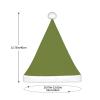 ChenGua Solid dark green Print Christmas Santa Hat for Adults, Unisex Plush Party Xmas Hats, for Holiday New Year Headwear view 3