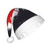 ChenGua Canadian flag Print Christmas Santa Hat for Adults, Unisex Plush Party Xmas Hats, for Holiday New Year Headwear view 2