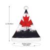 ChenGua Canadian flag Print Christmas Santa Hat for Adults, Unisex Plush Party Xmas Hats, for Holiday New Year Headwear view 3