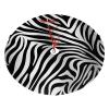 Christmas Tree Skirt 30" Zebra Print Xmas Tree Skirt Ornaments, Winter Soft Plush Christmas Tree Mat Cover Rustic Xmas Tree Collar for Family Holiday Party Decorations view 2