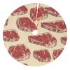 Fresh Steak Christmas Tree Skirt Xmas Soft Cover Mat Decor Holiday Ornaments Party Decor 36" view 1