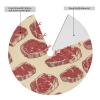 Fresh Steak Christmas Tree Skirt Xmas Soft Cover Mat Decor Holiday Ornaments Party Decor 36" view 4
