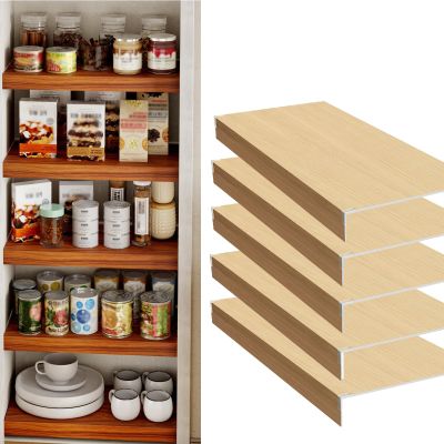 5PCS Custom Size Wire Shelf Covers for Pantry, Waterproof PVC Moisture-Resistant & Removable Pantry Shelves Cover for Kitchen Closet Bathroom Office Shelving