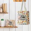 Animal Lovers Gifts Cute Animal Accessories Stuff Canvas Tote Bag with Makeup Bag Gifts for Women Girls Sister Friend Birthday Nurse Mothers Christmas Weekender Beach Shopping Bags for Work Office view 3