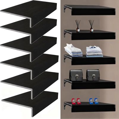41x18in 4pcs Shelf Ccover for Wire Shelf System Moisture-Resistant Pantry & Closet Liners, No-Tool Installation Removable and Easy Clean High-end Black