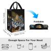 Blue Ring Octopus Lunch Bag for Women Men Portable Insulated Lunch Box for Hot And Frozen Food Reusable Leakproof Foldable Lunch Tote for Work,Party And Picnic view 2