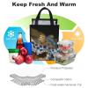 Blue Ring Octopus Lunch Bag for Women Men Portable Insulated Lunch Box for Hot And Frozen Food Reusable Leakproof Foldable Lunch Tote for Work,Party And Picnic view 4