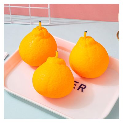 2pcs Fake Fruit Lifelike Artificial Oranges for Realistic Kitchen Decor, Photo Props, and Store Displays, Durable PVC Decorative Fruit Models(Large)