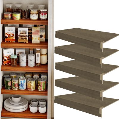 5PCS Custom Size Wire Shelf Covers for Pantry, Waterproof PVC Moisture-Resistant & Removable Pantry Shelves Cover for Kitchen Closet Bathroom Office Shelving