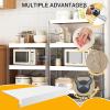 5PCS Custom Size Wire Shelf Covers for Pantry, Waterproof PVC Moisture-Resistant & Removable Pantry Shelves Cover for Kitchen Closet Bathroom Office Shelving view 3