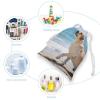 BWQMNT Drawstring Storage Bag Sports Cinch Sack Dor Play Frisbee Gym String Bags for Travel Swimming Beach view 3