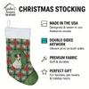 Caroline's Treasures White with Black Markings Russell Terrier Christmas Poinsettas Holiday Stocking Double-Sided Print, Polyester Suede,11x18, Made in USA view 4