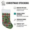 Caroline's Treasures Black and Tan Russian Toy Christmas Poinsettas Holiday Stocking Double-Sided Print, Polyester Suede,11x18, Made in USA view 4
