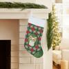 Caroline's Treasures Lemon and White Papillon Christmas Poinsettas Holiday Stocking Double-Sided Print, Polyester Suede,11x18, Made in USA view 2